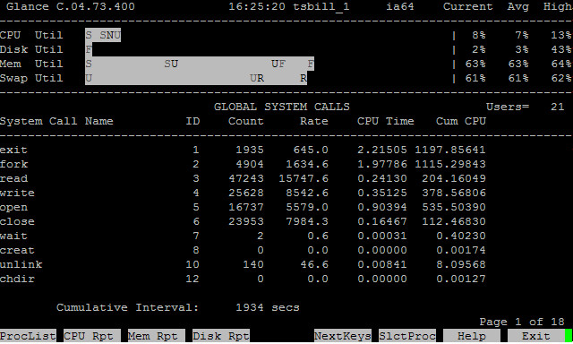 HP-UX在线性能监控工具GlancePlus介绍（二） - 王大头 - 王大头